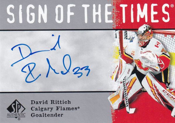 AUTO karta DAVID RITTICH 20-21 SP Authentic 2000-01 Retro Sign of the Times číslo SOTT1-DR